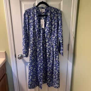 NWT HVN Silk Lauren Dress Button Down Long Sleeve Dress size 6